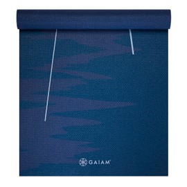 Gaiam 4mm Yoga Mat, Non Slip Exercise & Fitness Mat for All Types of Yoga, Pilates & Floor Exercises - Moonlit Tide