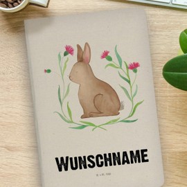 Mr. & Mrs. Panda DIN A4 Personalisiertes Notizbuch Hase Sitzen - Ostergeschenke, Osterdeko, Personalisierte Geschenke, Liebe, Namen, Ostern,