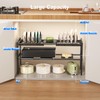 Mustorn Pots and Pans Organizer Under Cabinet, Expandable 2 Tier