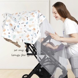 Boerni Large Nursing Cover, Breathable Breastfeeding Cover, Soft Breastfeeding Cover up for Full Privacy Breastfeeding Protection … (White Ocean)