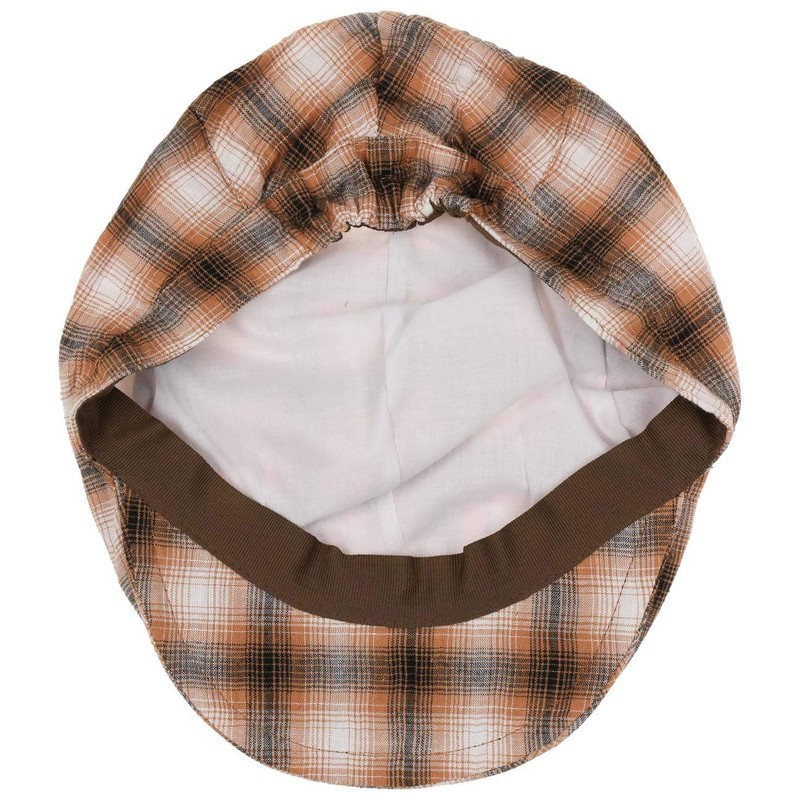 Seeberger Checked Flat Cap (One Size, Brown), brown, Unit size