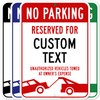Custom No Parking Sign, Custom Reserved Parking Signs for Business,