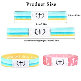 XFSRG Bible Verse Bracelet for Women Men with NFC Chip Christian Bracelet with Bible Verses Daily Access by Scan Faith Accessories for Christians and Catholics, 19 cm, Nylon