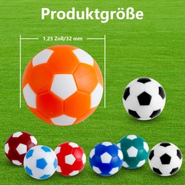 Tczecoo Pack of 8 Table Football Football Balls, 32 mm Table Football, Mini Table Football Balls, Professional Table Football Balls, Table Football Replacement Balls Made of ABS for Adults and Children (Colourful)