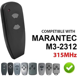 Upgrade M3-2312 Garage Remote, Compatible with Marantec 315MHz Remote, 2-Button Digital 382 Garage Door openerfits for M4500, M4700, M4500e, Synergy 260/270 (1)