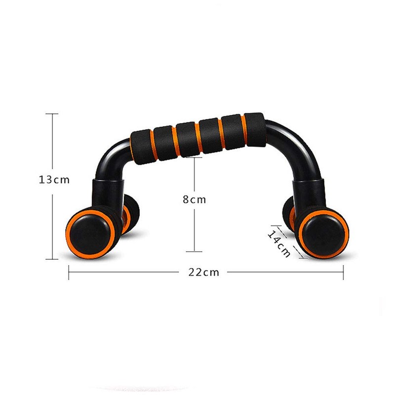 Fitness Push Up Bar Black with Red Muscle Board for