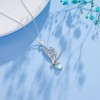 VENACOLY Dragonfly Necklace 925 Sterling Silver Moonstone / Moss Agate