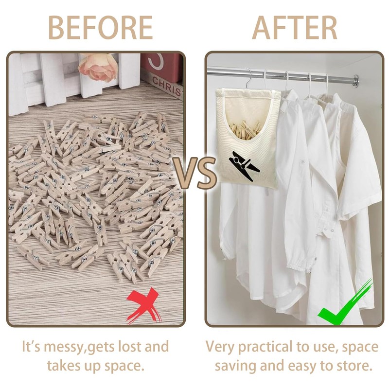 KxrTpx 1 Pack with Hanger – Peg Bag for Washing