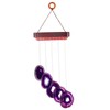 mookaitedecor Purple Agate Slices Wind Chimes for Home Garden Decoration
