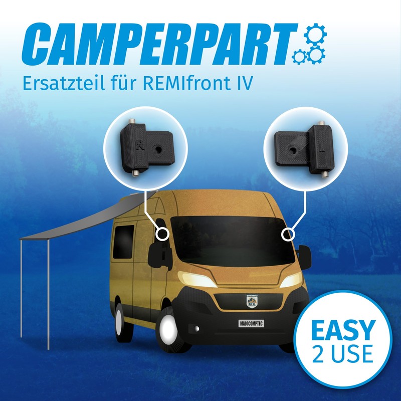 MaJoCompTec® Camperpart Replacement Joint Compatible with Remis Telescopic Guide, Replacement