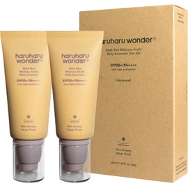 Haruharu Wonder Black Rice Airyfit Sunscreen SPF 50+ PA++++, 50ml – Lightweight, Hydrating, UV Protection, Niacinamide & Hyaluronic Acid (Pack of 2)