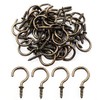 IDEALSV 60 Pcs 1" Bronze Screw Ceiling Hooks 1 Inch