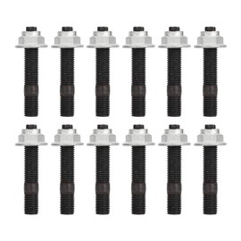 24Pcs Exhaust Manifold Stud Nut Kit Fit for Toyota 1HZ 1HDT 4.2L 70 75 80 100 Series, OEM: 9011610171, 9017910128