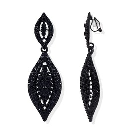 Clip On Earrings Women Rhinestone Crystal Wedding Earrings Non Pierced Fake Dangle Earrings Party Accessories New Year Christmas Gifts Stocking Stuffers