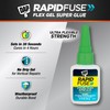 DAP RapidFuse Flex Gel Super Glue, Clear, 0.7 oz (7079800163)