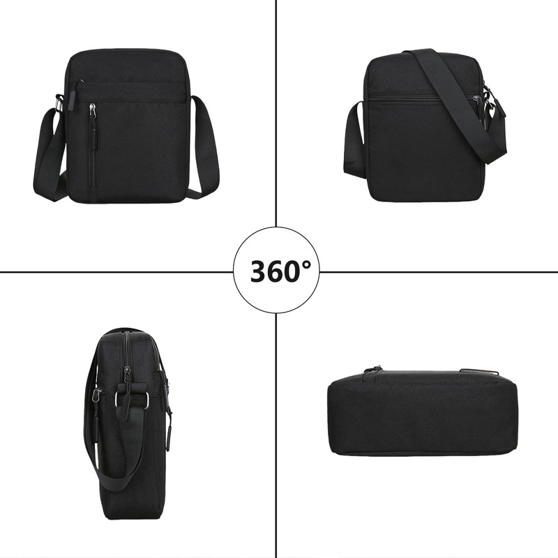 VINPAM Men's Large Capacity Crossbody Shoulder Bag - Waterproof Nylon