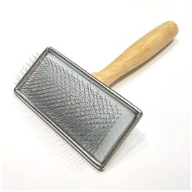 Claw Claws Pet Slicker Brush for Large Dogs, Wooden Handle, Gently Remove Tangled and Mats Hair, Pet Grooming Brush Tool, Sheepskin Wool Carders (3.85")