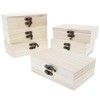 6-Pack Unfinished Wooden Jewelry Box with Locking Clasp (5.9 x