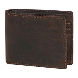 RIGHTHING Genuine Leather Wallet - RFID Blocking Wallets Bifold Purse Large Capacity for Men with ID Window(2026-Coffee)