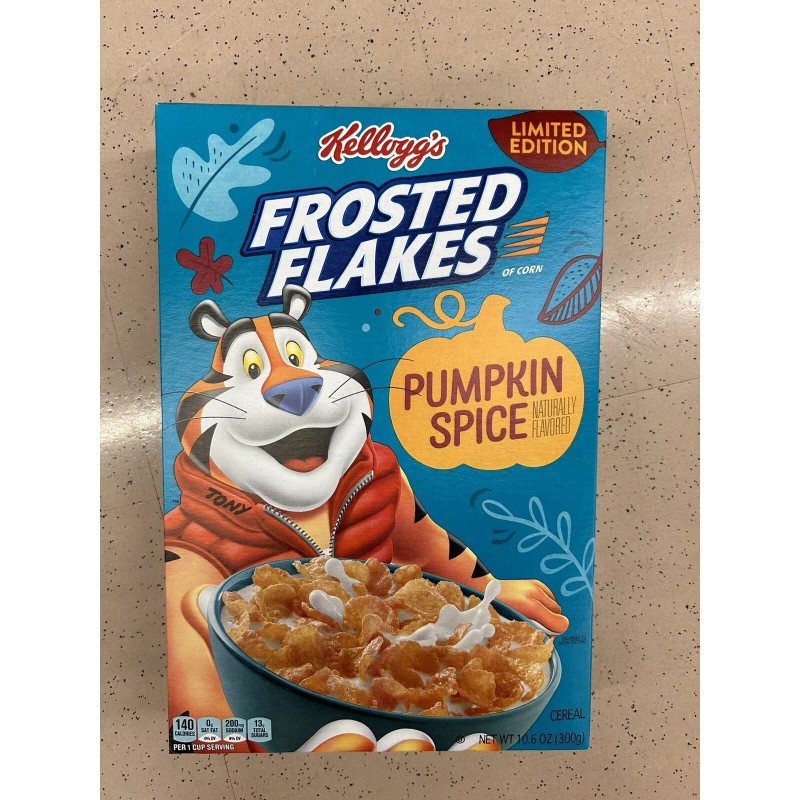 Kellogg's Frosted Flakes Pumpkin Spice Breakfast Cereal 10.6 oz