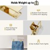 Acrylic Gold Pants Hangers with Adjustable Clips 10 Pack, Non-Slip