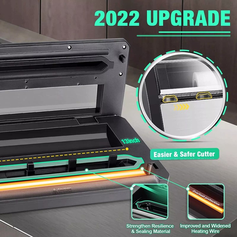 Blusmart Vacuum Sealer Machine 80Kpa Stainless Steel Automatic Food Sealer