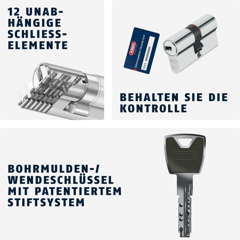 ABUS XP20SN Profile cylinder lock length 10/30 mm Inclusive