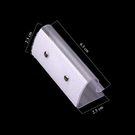 Trimming Shop Plastic Tablecloth Clips with Hook & Loop Strips, Table Skirt Clips, Transparent Table Skirting Clips for Weddings, Banquets, Parties, 6.5cm x 2.5cm x 2.5cm, Pack of 12