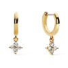 Ana Luisa Huggie Hoop Earrings - Solitaire Pendant Charm Earring