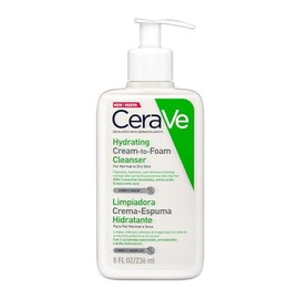 CeraVe Limpiadora Crema-Espuma Hidratante Facial Diaria para Piel Normal a Seca 236ml