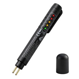 Brake Fluid Liquid Tester Pen,Brake Fluid Moisture Tester with 5 LED Indicators,DOT3 DOT4 DOT5.1 Car Diagnostic Diagnostic Testing Pen,High-Precision ydraulic Liquid Oil Moisture Analyzer