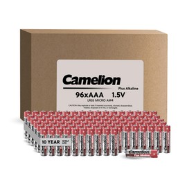 Camelion 96 Count Pack AAA - High Performance Premium Long Lasting Alkaline Batteries, Leakproof Triple AAA 1.5v Batteries, 10 Year Shelf Life, Ultra Long Lasting AAA Battery