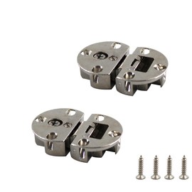 AUXBC Turning Axis Adjustable 90 Degree Page Concealed Hinge, Zinc Alloy Drop Down Cabinet Door Concealed Hinges, Folding Drawer Desk Concealed Hinge, 2Pcs