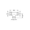 Grohe 28874000 Discharge T-Piece with Valve