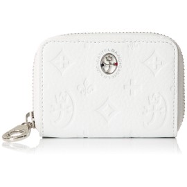 Castelbajac 61611 Coin Purse, Marcel Accessories, Round Zipper, white