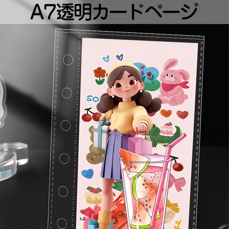KDSSYFT Sealing Notebook, Plastan, A7, Transparent, Mini Binder, Clear Binder,