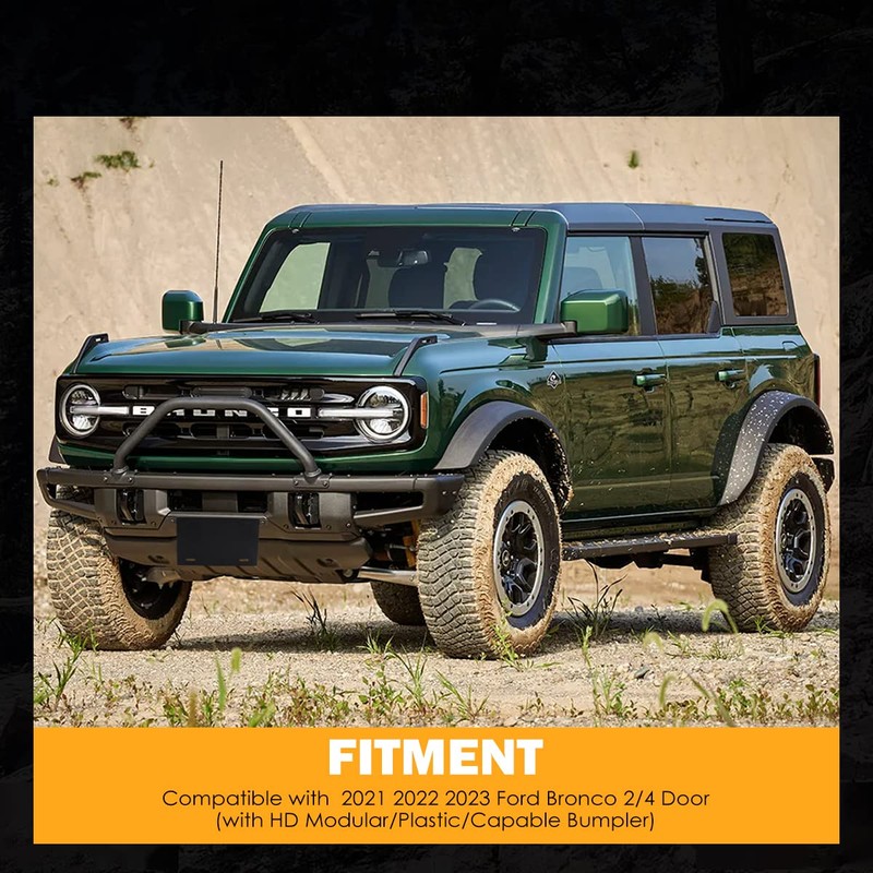 Front License Plate Bracket for Ford Bronco, Steel License Plate