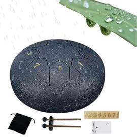 Rain Drum for Garden, Rain Drun for Outside,When It Rains,8 Notes 6 Inches Zen Chakra Drum for Rain, Outdoor Rain Chime Drum, Steel Tongue Drum Rain Chime Entertainment Meditation Yoga Zen Gifts