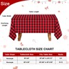 Black and Red Buffalo Plaid Tablecloth 56x84 Inches Rectangle Checkered