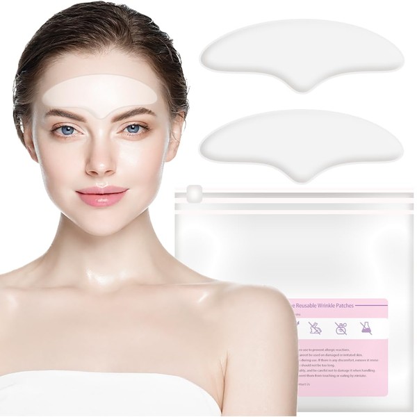 IyxicmI Silicone Forehead Wrinkle Patches, 2 PCS Forehead Wrinkles Patches,