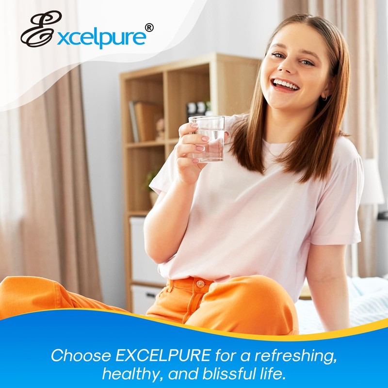 EXCELPURE Refrigerator Water Filter Compatible with Frigidaire EPTWFU01, EWF02, Pure