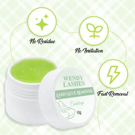 Lash Remover for Professional Eyelash Extensions Dissolves Powerful Eyelash Extension Glue Cream Lash Extension Remover Low Irritation Cream for Sensitive Skin(10g, Cantaloupe)