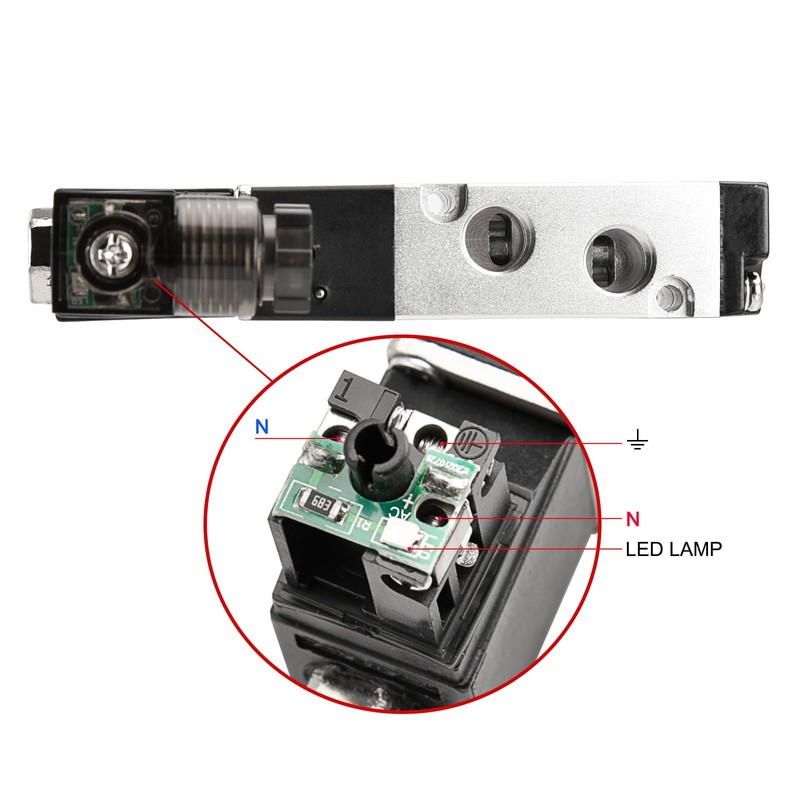 Heschen Electrical Pneumatic Solenoid Valve 4V110-06 220VAC 2.5VA PT1/8 5