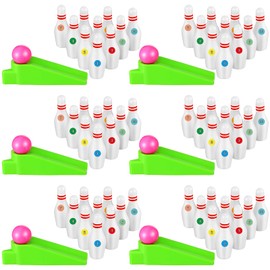 Kathfly Bowling Party Favors for Kids Mini Game with Miniature Bowl Pins Ramp Bowl Ball Tabletop Bowling Sets Goodie Bag Fillers for School Classroom Prize Party(25 Set)