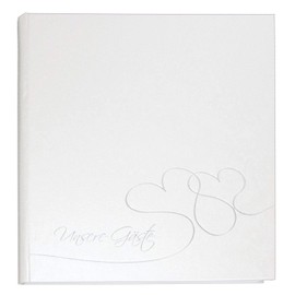 Goldbuch Cuore Gästebuch 23x25cm, 176 weiße Seiten, in Buchform, silberne Prägung