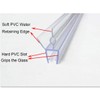 Cozylkx 2Pcs Frameless Glass Door Bottom Gap Seal Strip with