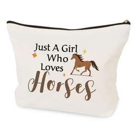 LSVGSAK Horse Lovers Cosmetic Makeup Bag Gifts for Women Girl Birthday Christmas Animal Lover Horse Themed Gifts for Teens Bestie Friend Daughter Wife Sister Girlfriend Travel Toiletry Pouch