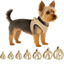 Dog Harness - Dog Harness Small Dogs - XS - Flamingo Harness Step&Go Bento Beige