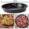 LATRAT Round Pizza Tray, Set of 2, Non-Stick Pizza Baking