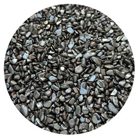 Wholesale Natural Semi Tumbled Hematite Gemstone Chips, Crushed Mini Crystals, Undrilled Crystal Chips (Hematite Small, 0.25 Pound)